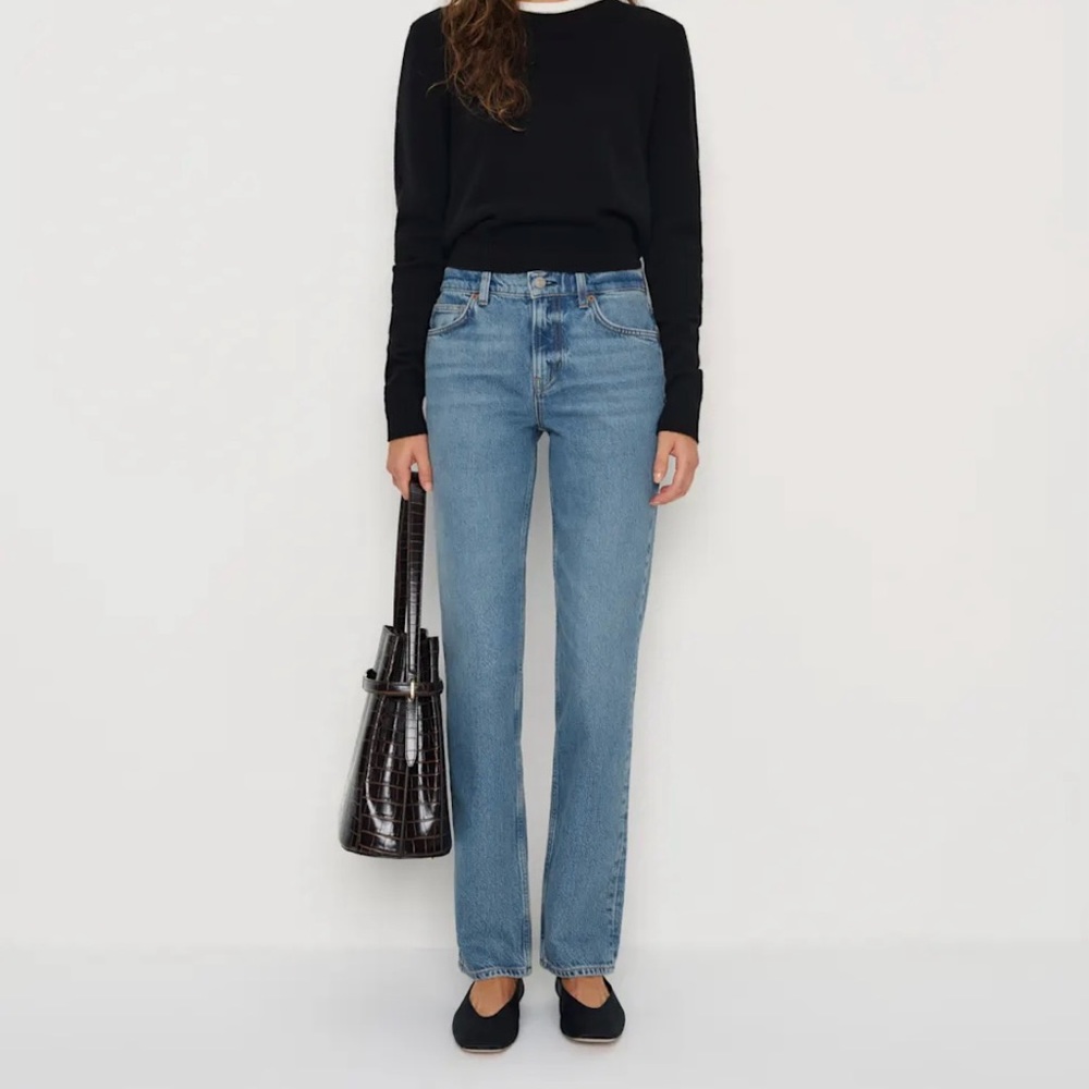 NWT Reformation Grier Mid Rise Straight Jeans